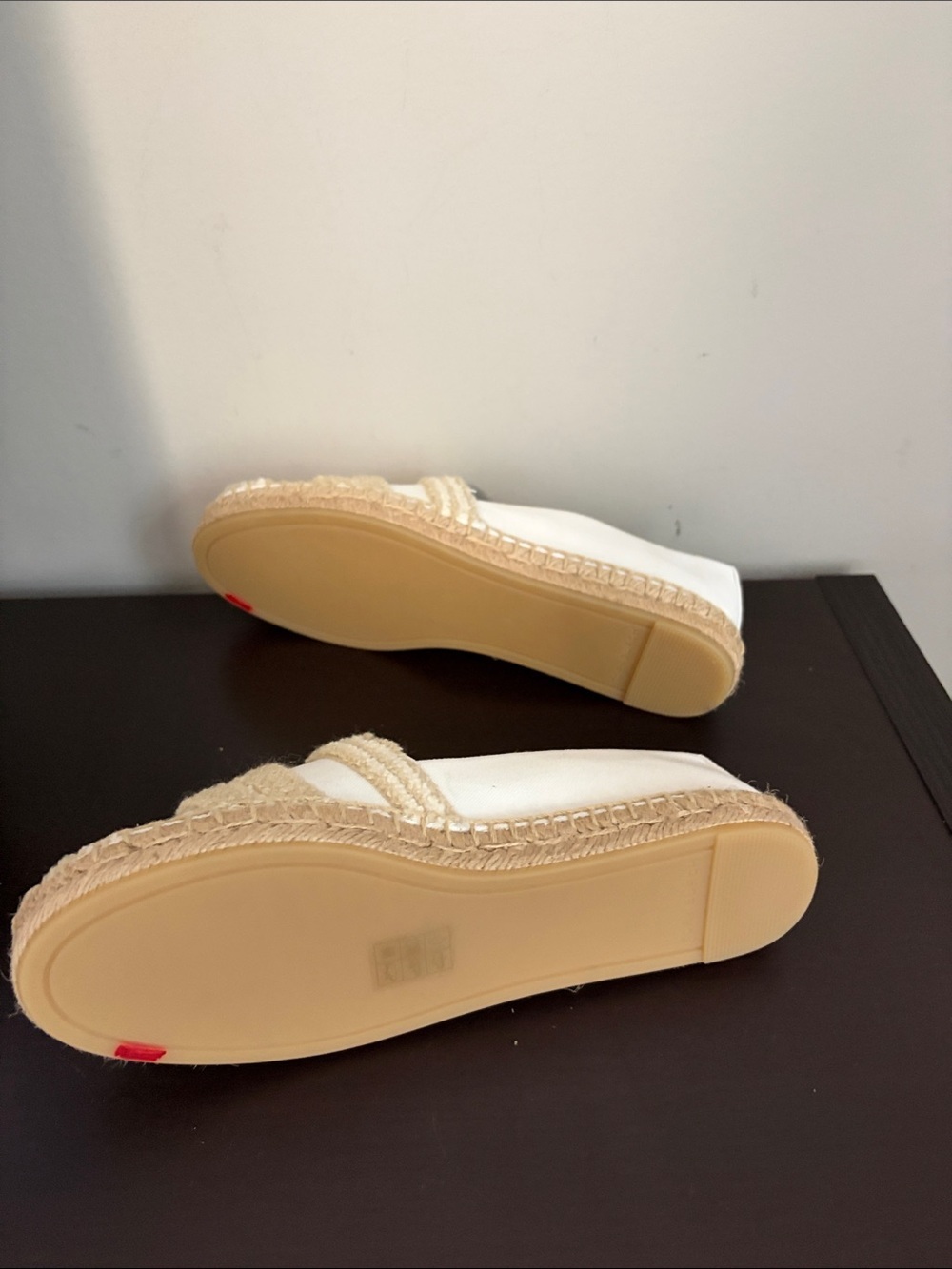 Tory Burch Double T espadrilles Natural Light Alabaster Jacquard Sz 5 NEW - Picture 12 of 13